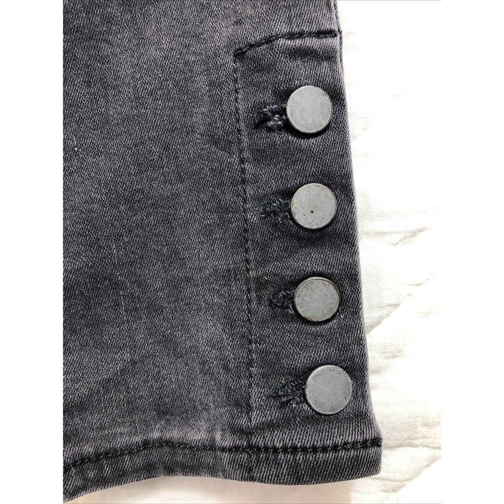 Loft Jeans Women's Size 27/4 Denim Faded Black Gray Modern Skinny Ankle Buttons - Picture 6 of 14